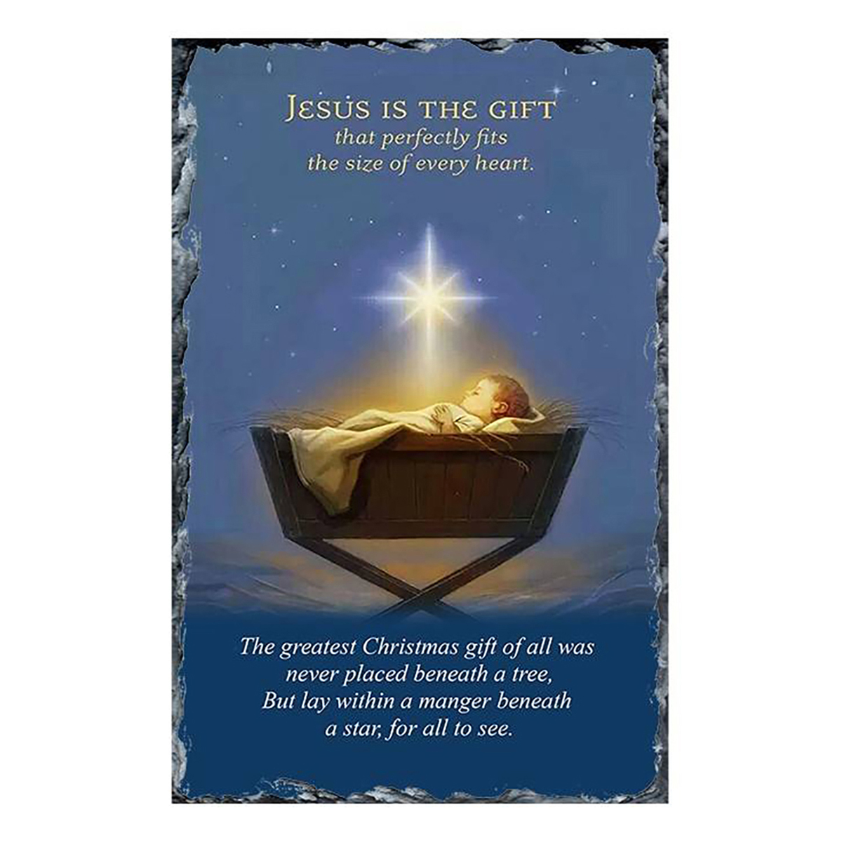 Personalsied Christmas Slate Gift - Jesus is the Gift